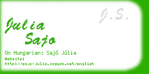 julia sajo business card